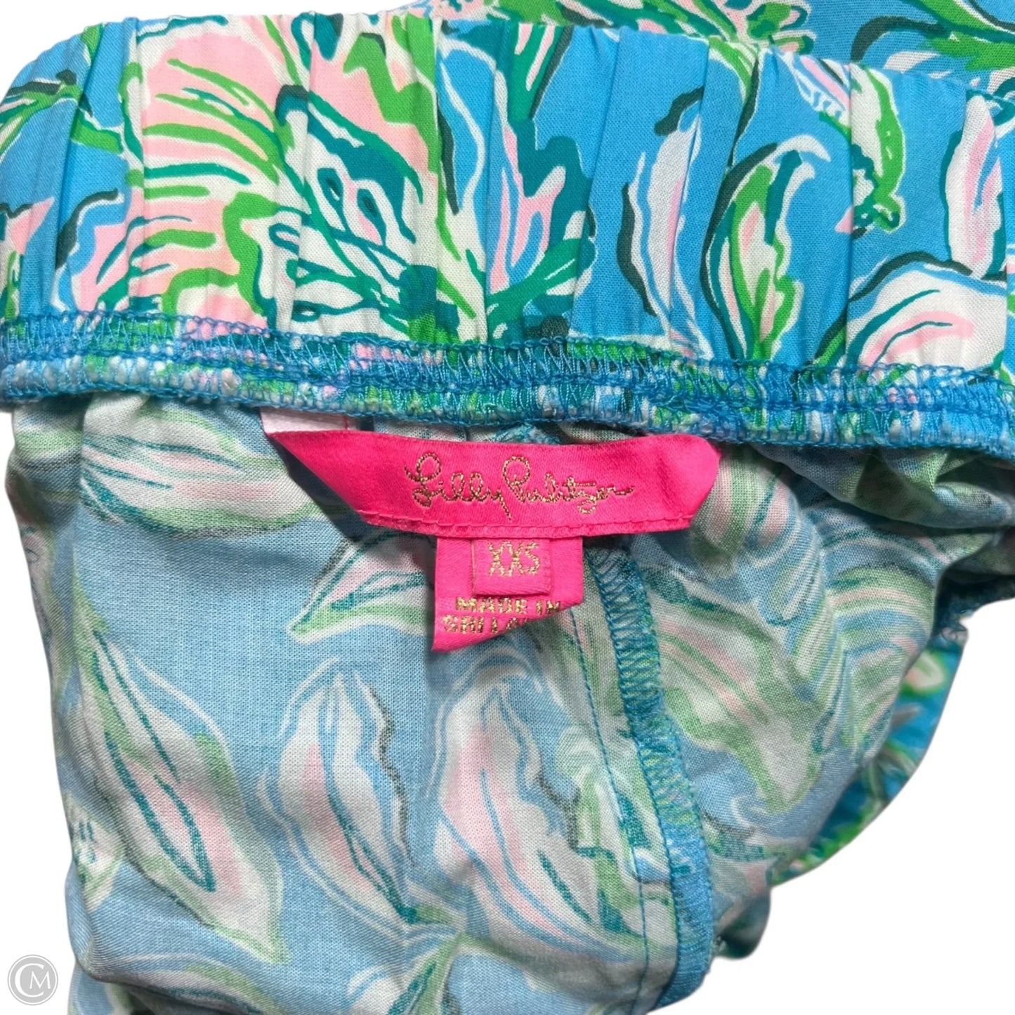 Pants Designer By Lilly Pulitzer In Blue & Green, Size: Xxs