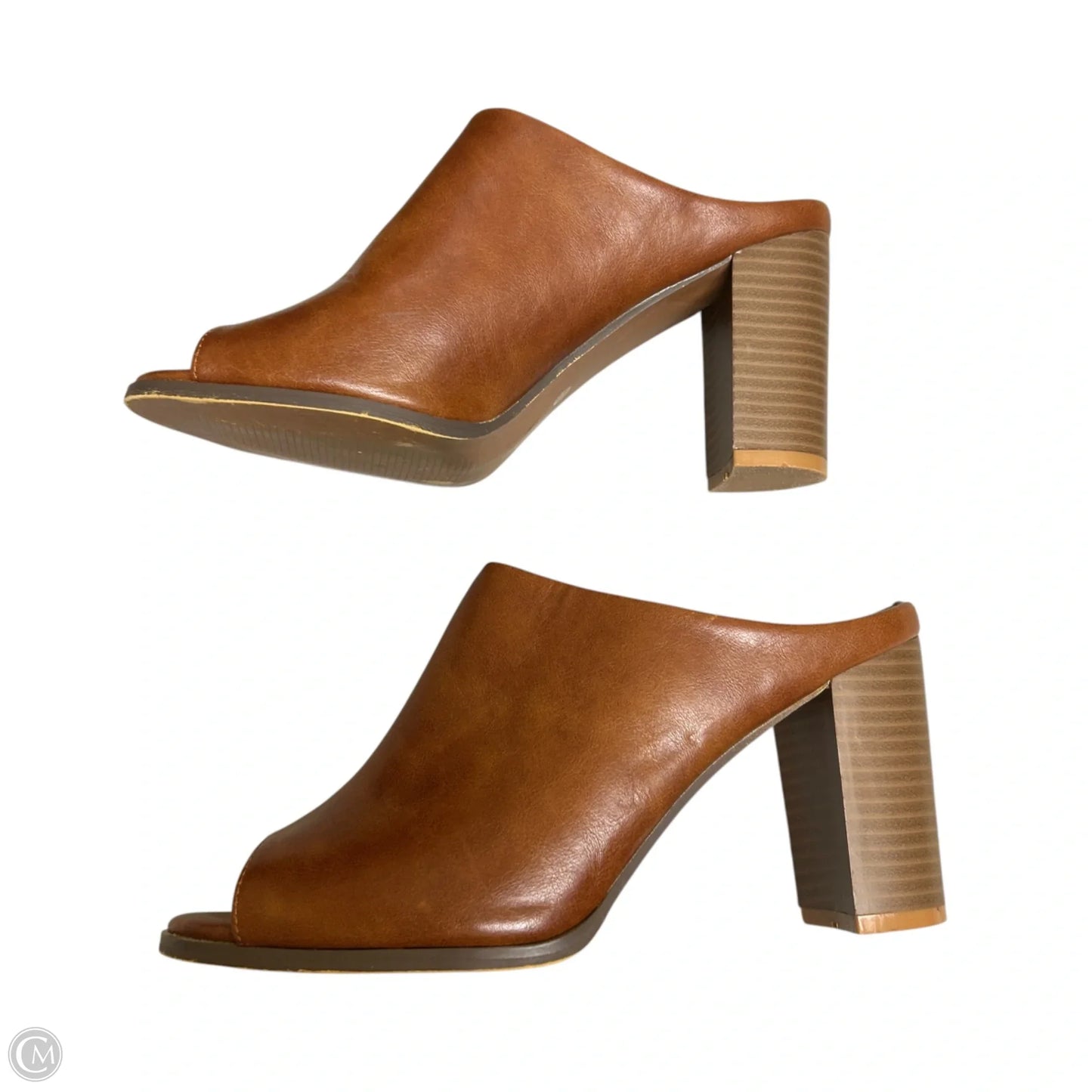 Sandals Heels Block By Seven 7 In Brown, Size: 10