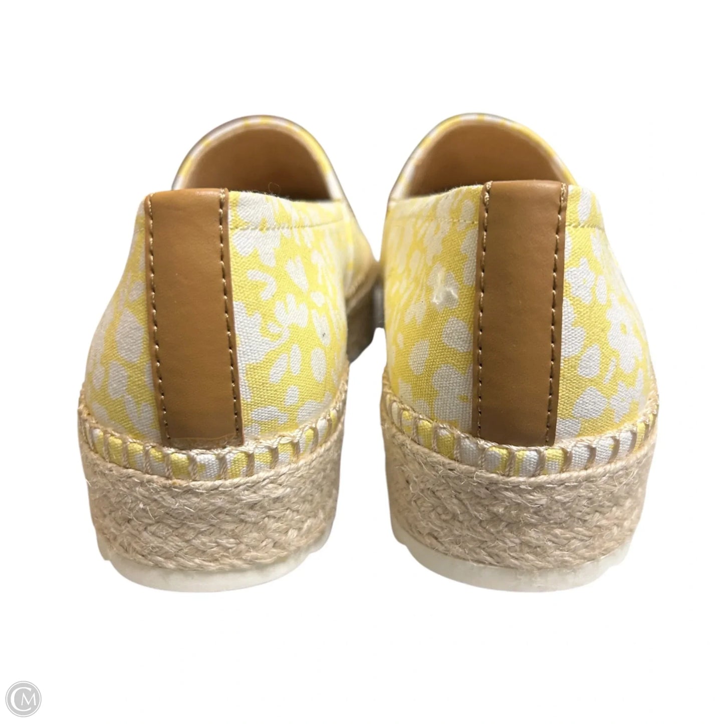 Shoes Heels Platform By Dr Scholls In White & Yellow, Size: 8