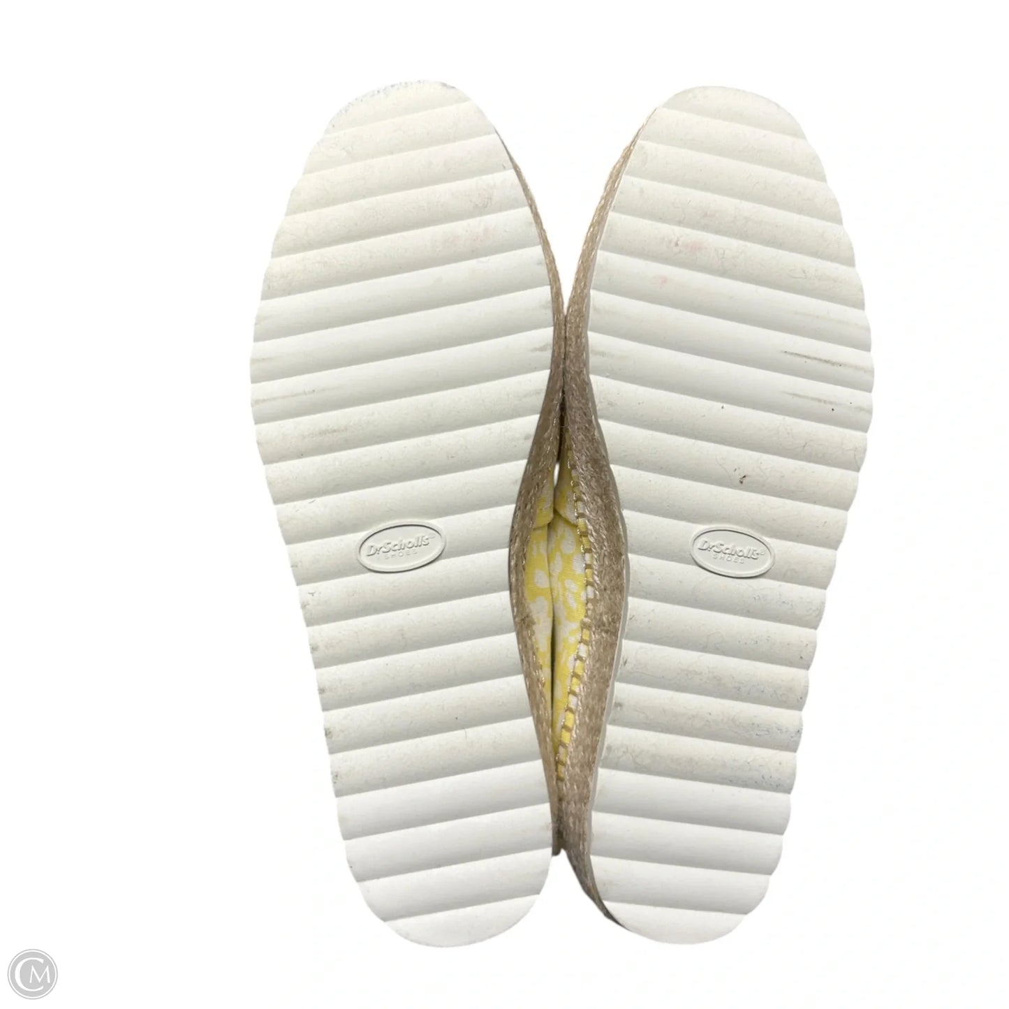 Shoes Heels Platform By Dr Scholls In White & Yellow, Size: 8