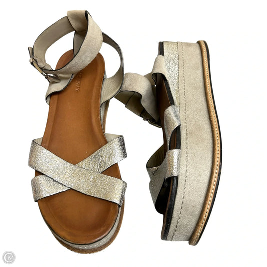 Sandals Flats By Elvio Zanon In Silver, Size: 8.5