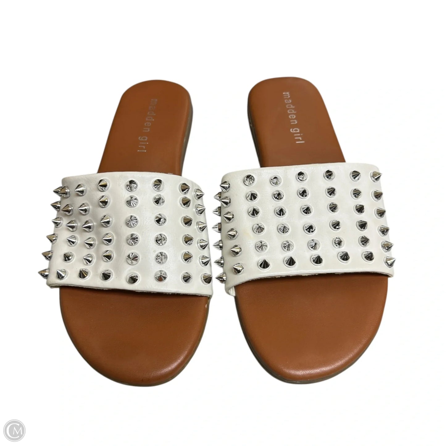 Sandals Flats By Madden Girl In Cream, Size: 6