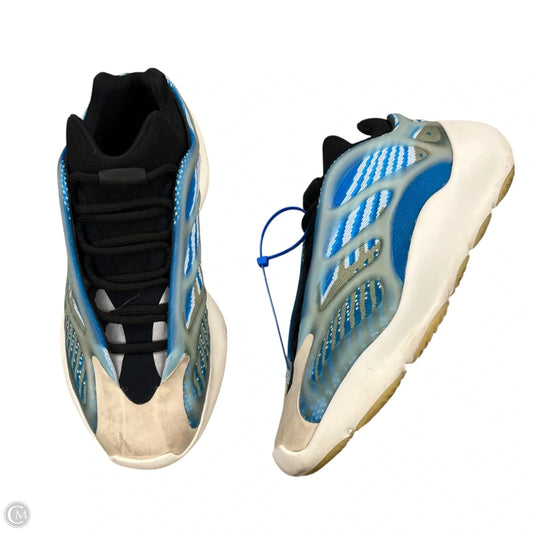 Shoes Luxury Designer By Yeezy In Blue & White, Size: 8