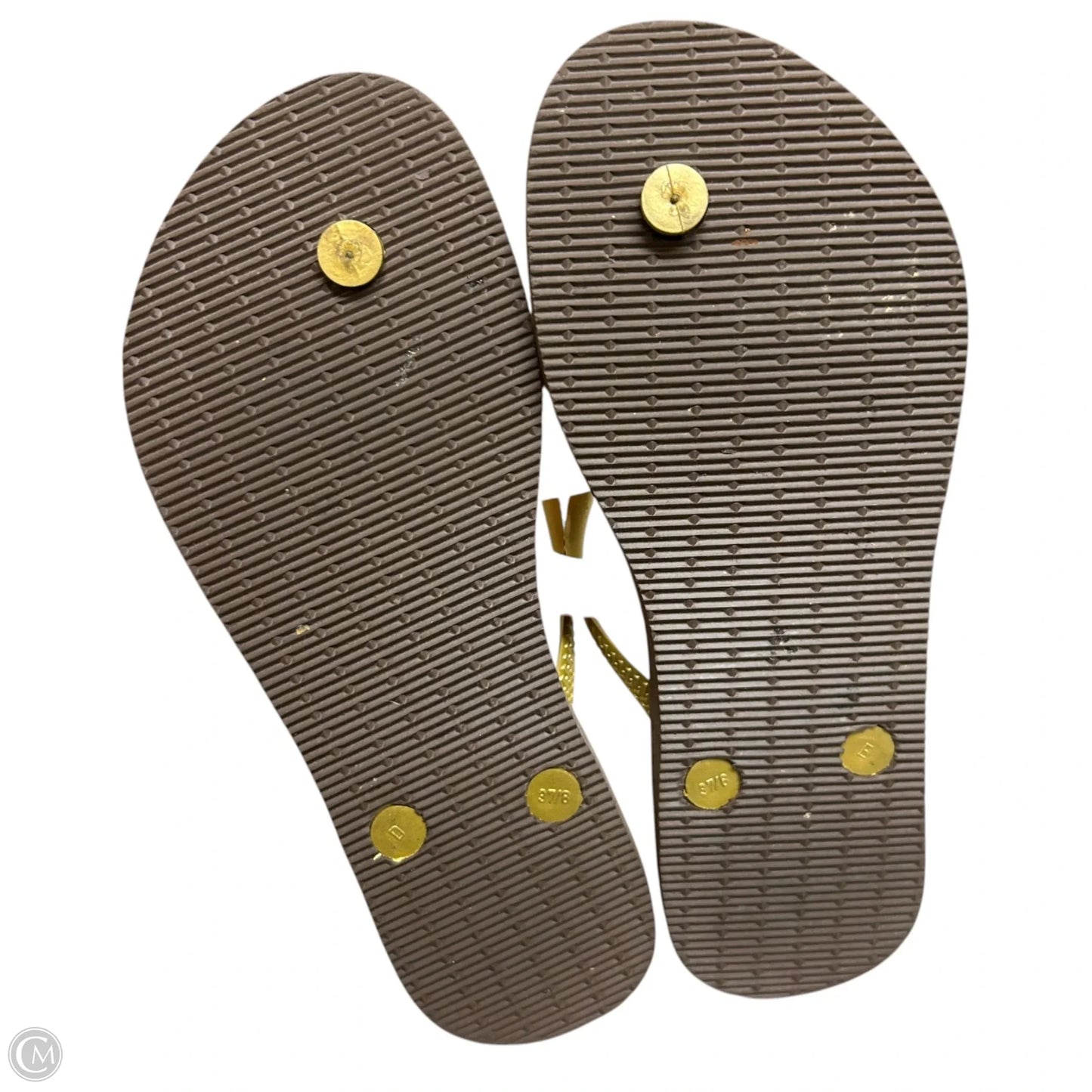 Sandals Flats By Havaianas In Brown & Gold, Size: 6