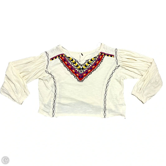 Top Long Sleeve By Free People In Cream, Size: S