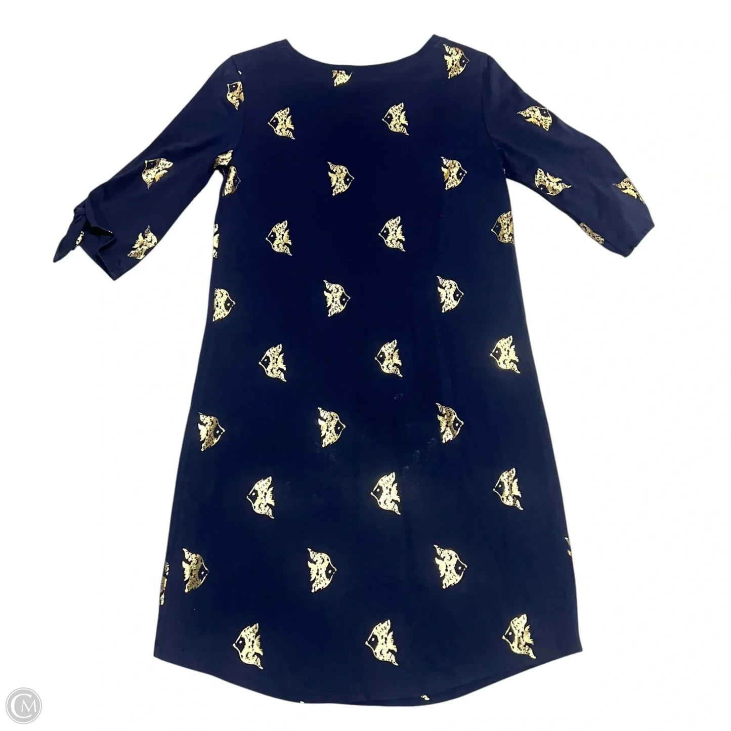 Dress Designer By Lilly Pulitzer In Blue & Gold, Size: Xs