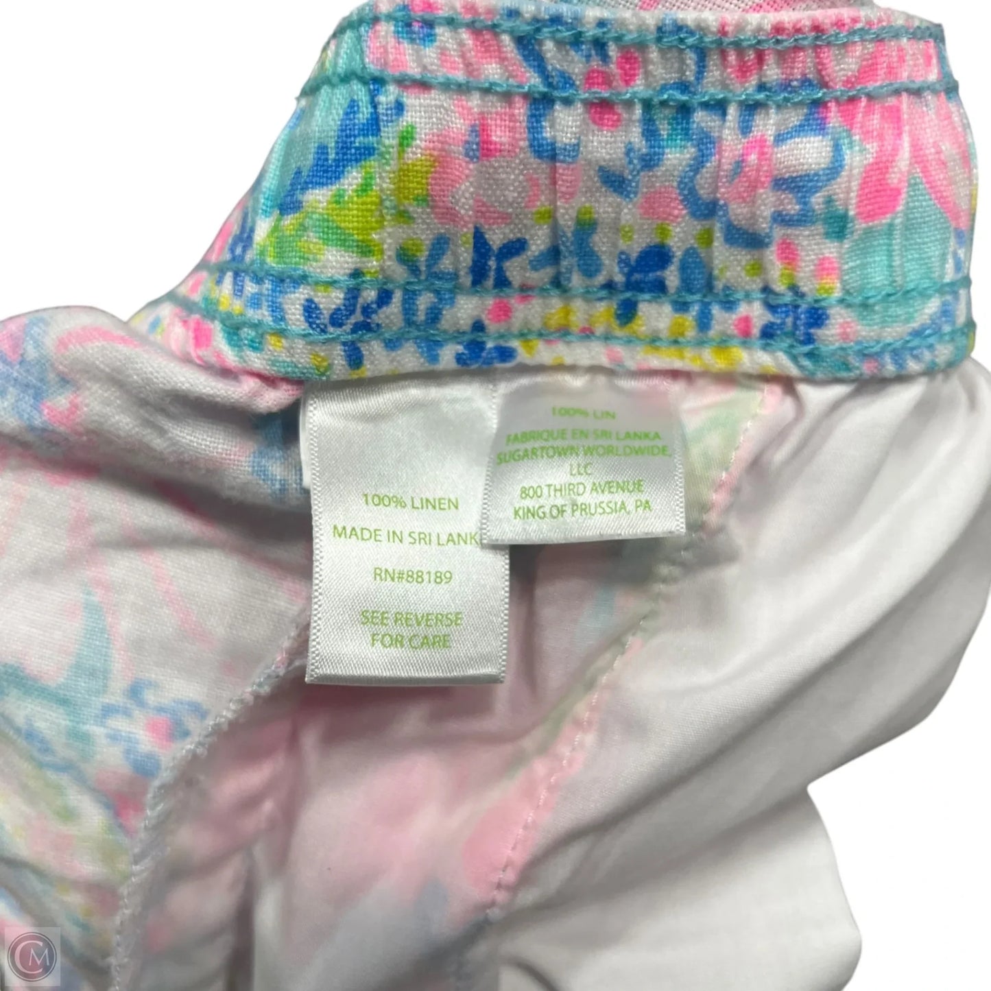 Pants Designer By Lilly Pulitzer In Blue & Pink, Size: Xl