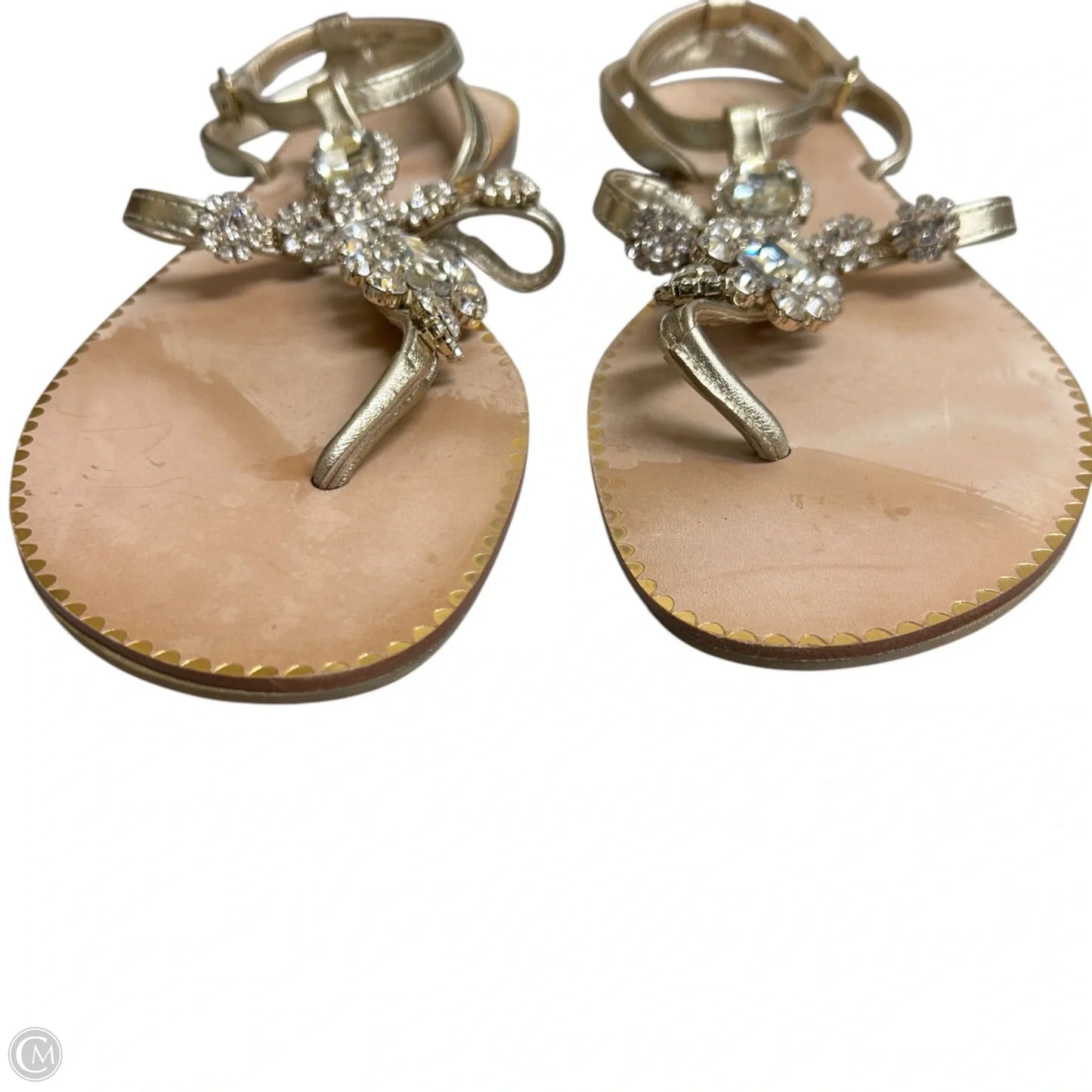 Sandals Designer By Lilly Pulitzer In Gold, Size: 9.5