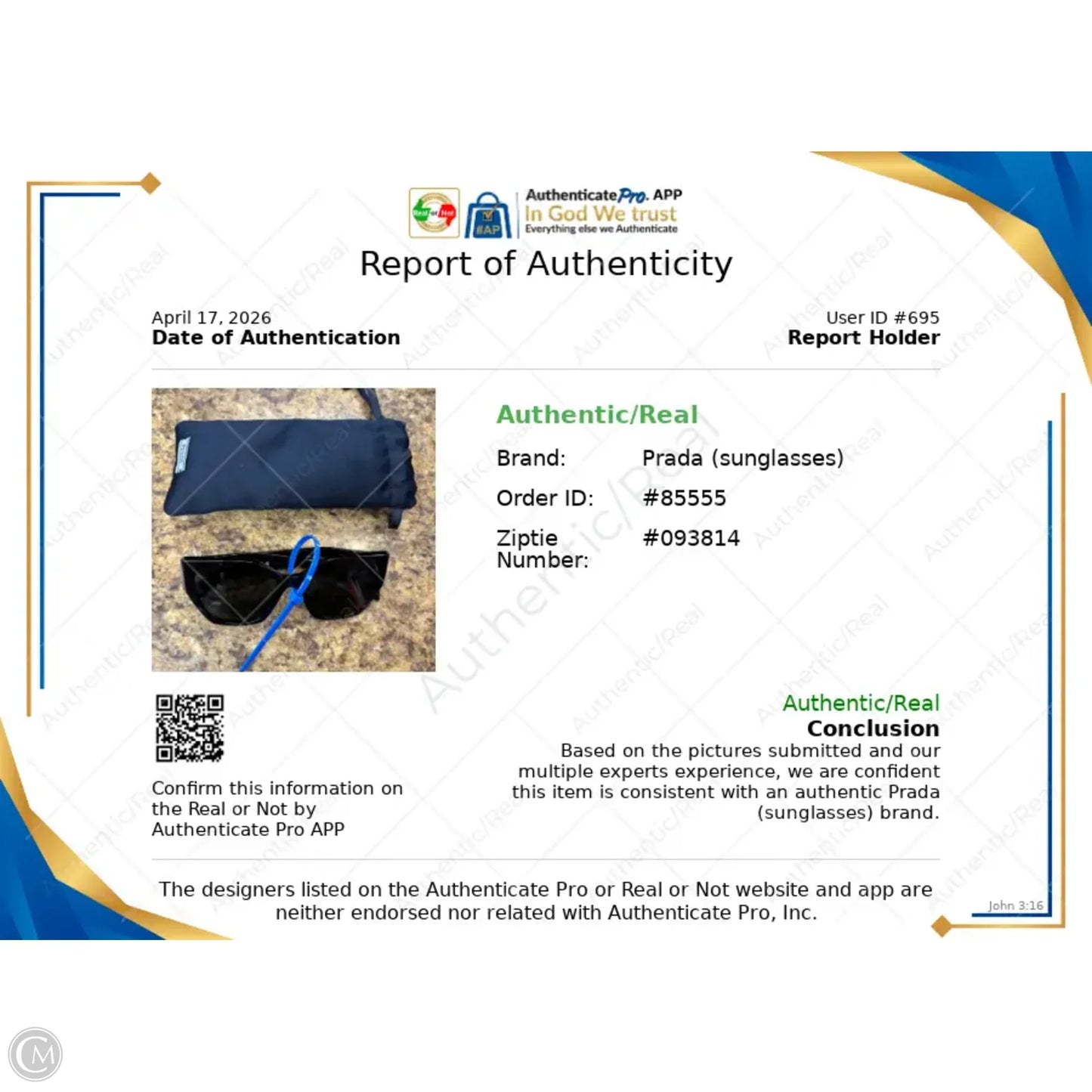 Sunglasses Luxury Designer By Prada