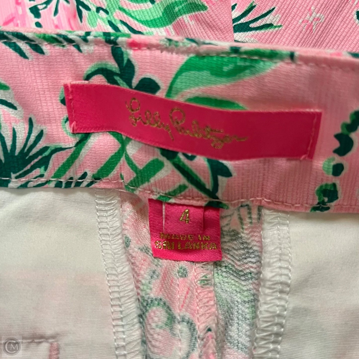 Shorts Designer By Lilly Pulitzer In Green & Pink, Size: 4