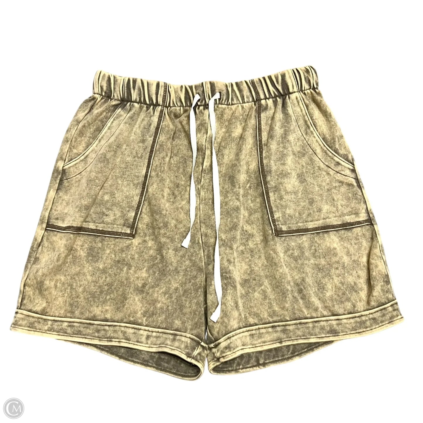 Shorts By Zenana In Tan, Size: 18
