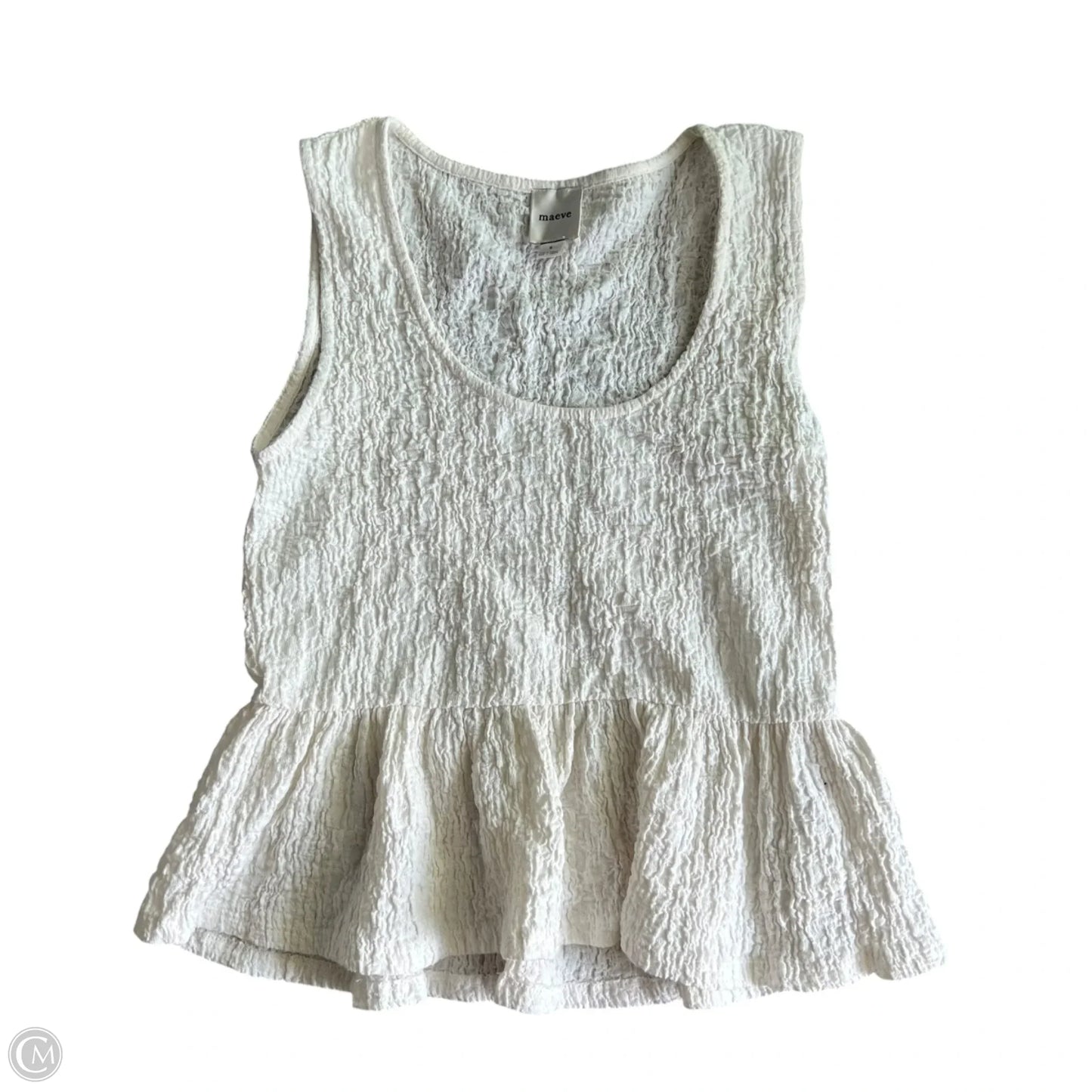 Top Sleeveless By Maeve In Cream, Size: S