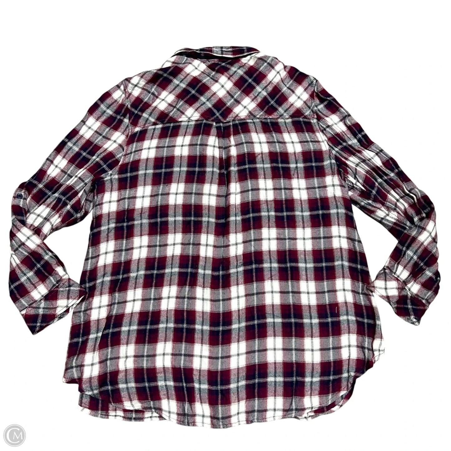 Top Long Sleeve By Beachlunchlounge In Blue & Red, Size: 1x