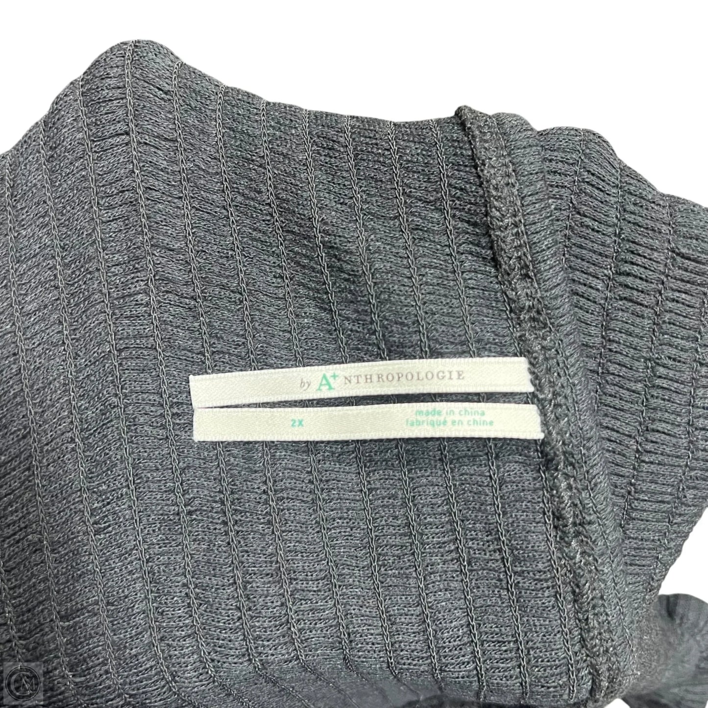 Top Short Sleeve By Anthropologie In Black, Size: 2x
