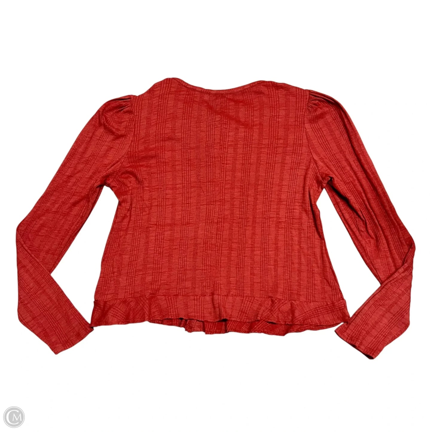 Top Long Sleeve By Anthropologie In Orange, Size: 1x
