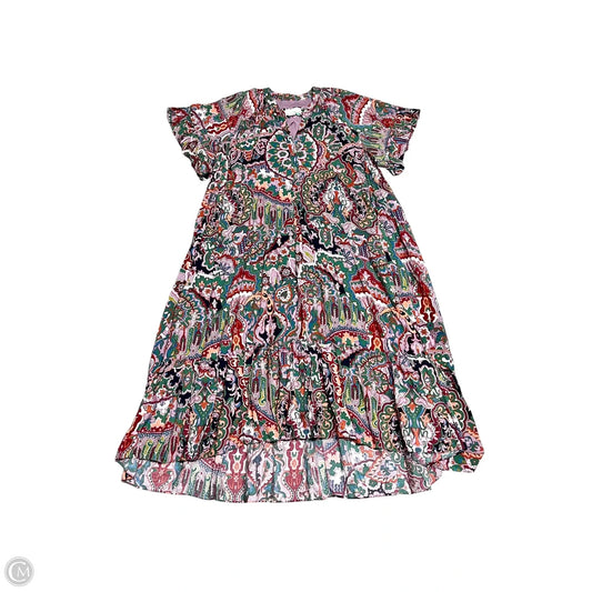 Dress Casual Maxi By Anthropologie In Green & Purple, Size: 1x