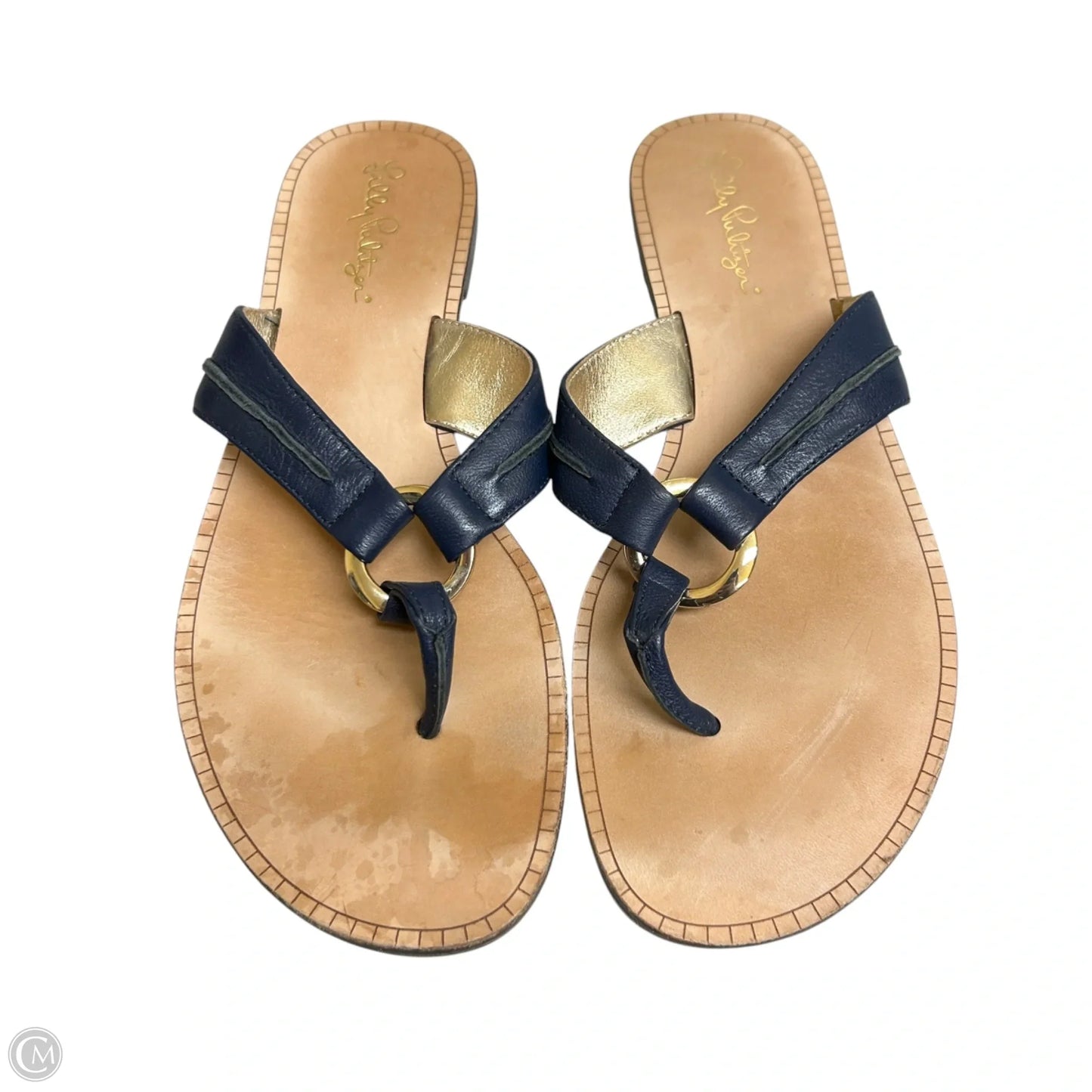 Sandals Designer By Lilly Pulitzer In Blue, Size: 9