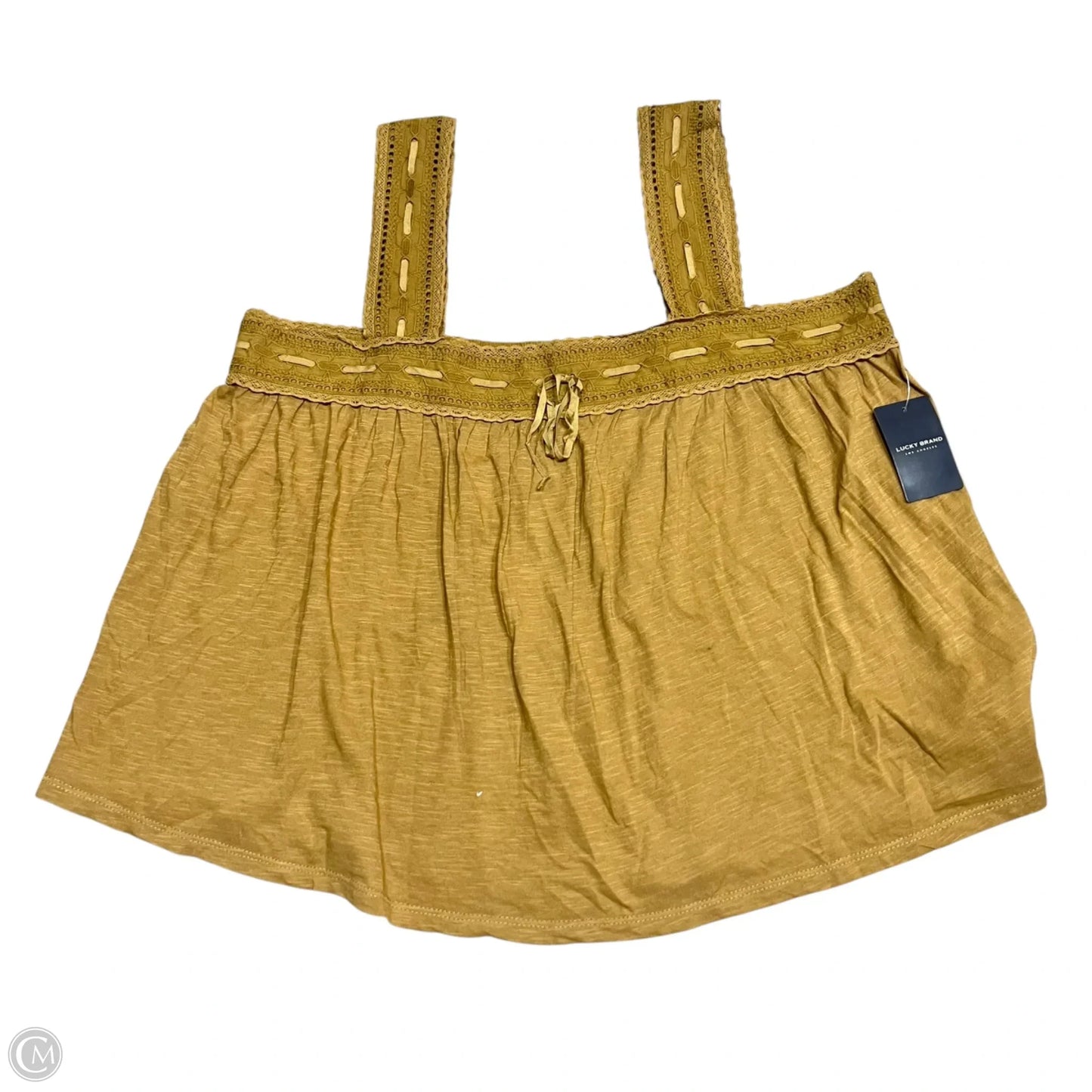 Top Sleeveless By Lucky Brand In Tan, Size: L