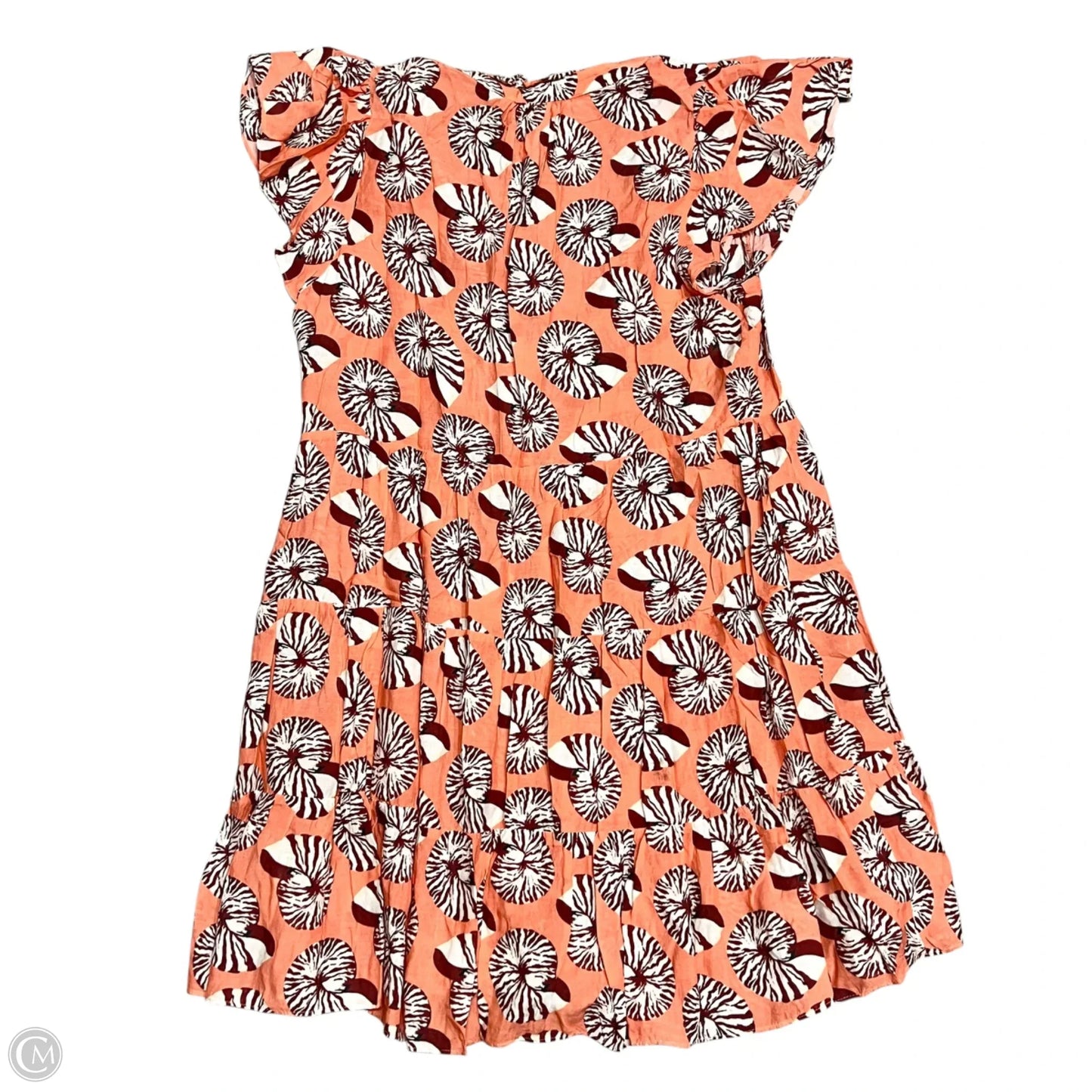 Dress Casual Short By Anthropologie In Orange & Red, Size: M