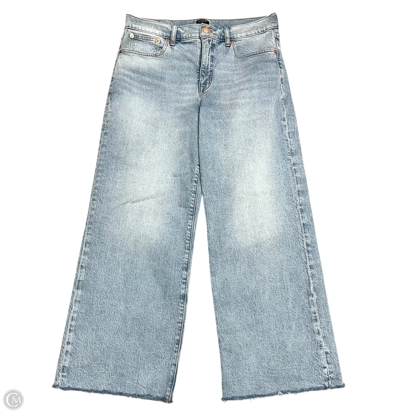 Jeans Wide Leg By J. Crew In Blue Denim, Size: 8