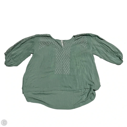 Top Long Sleeve By Free People In Green, Size: S