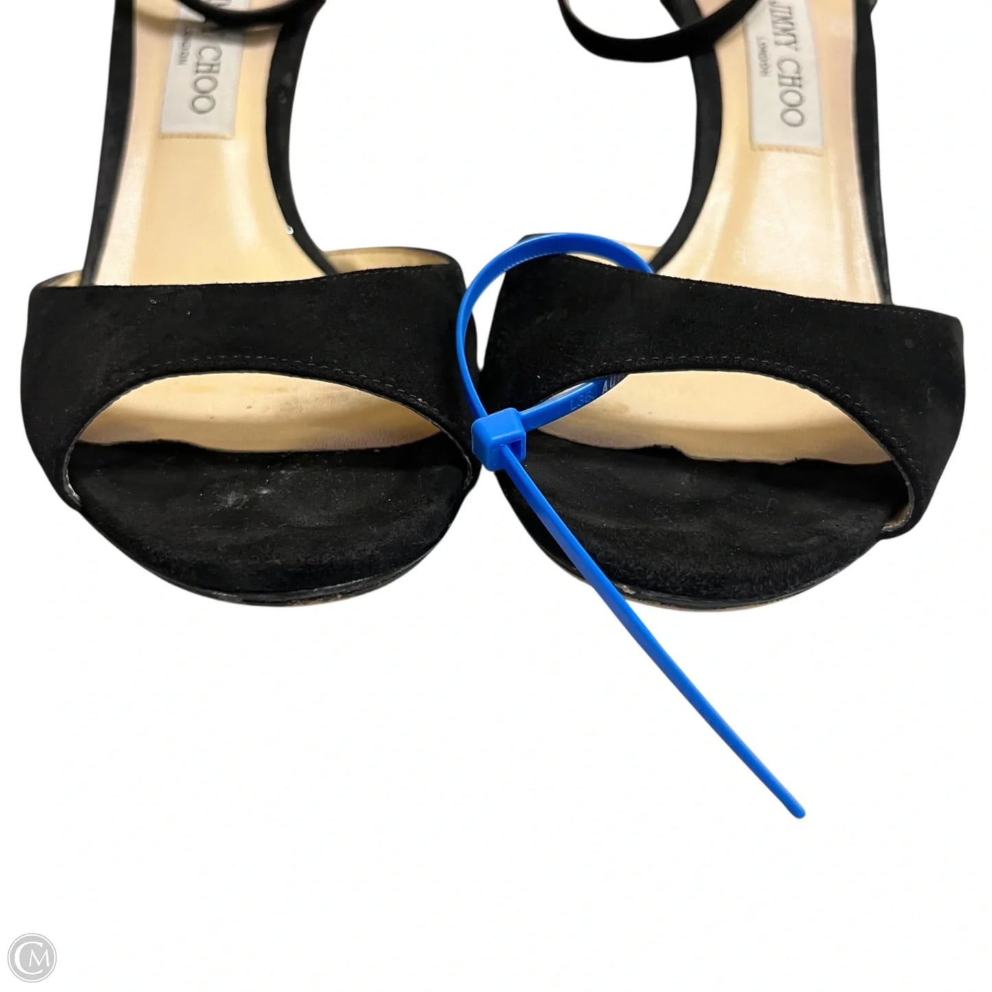 Sandals Luxury Designer By Jimmy Choo In Black, Size: 9.5