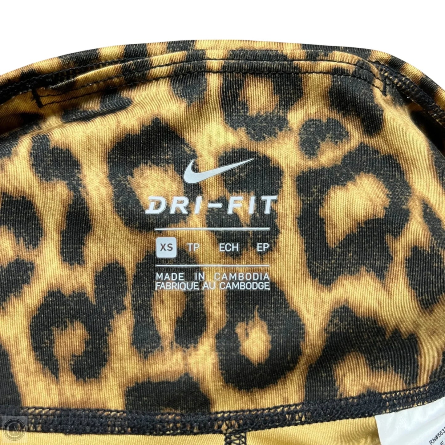 Athletic Leggings By Nike In Leopard Print, Size: Xs
