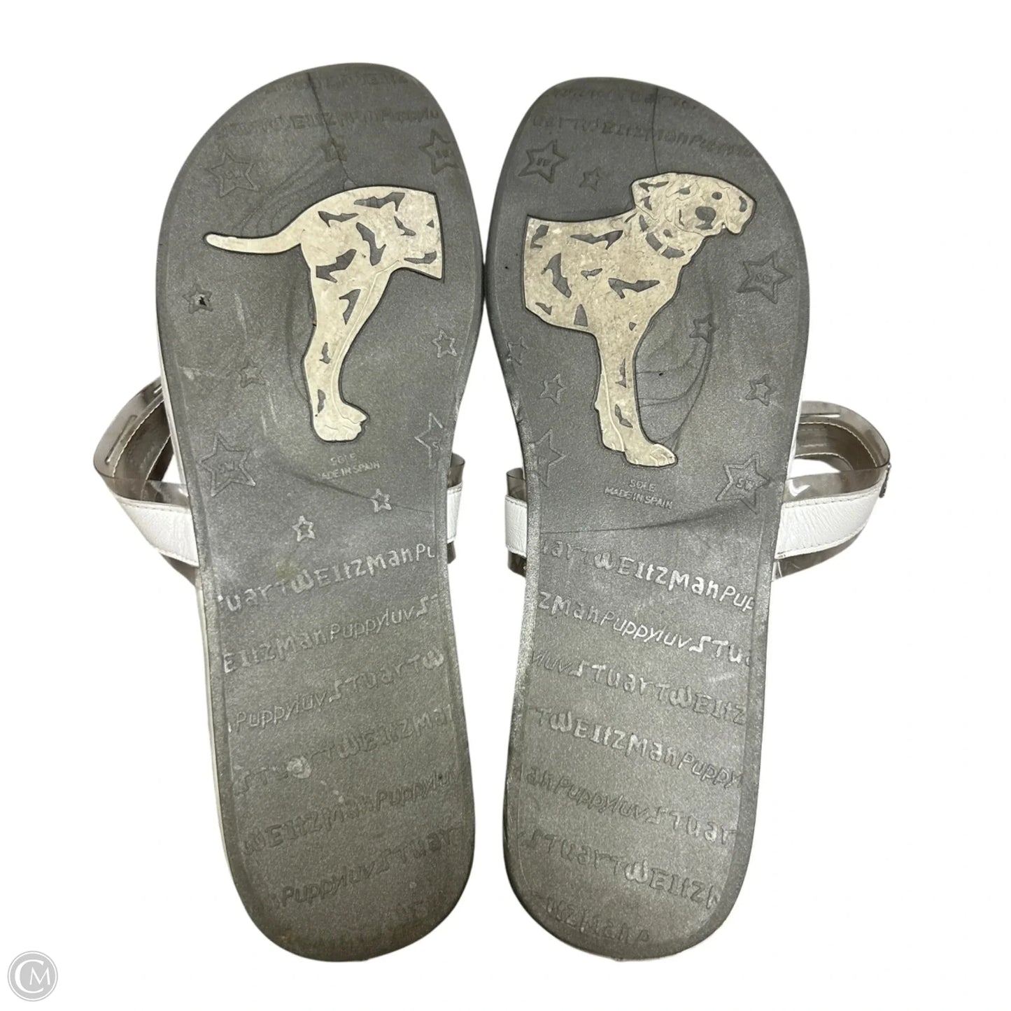 Sandals Designer By Stuart Weitzman In White, Size: 10