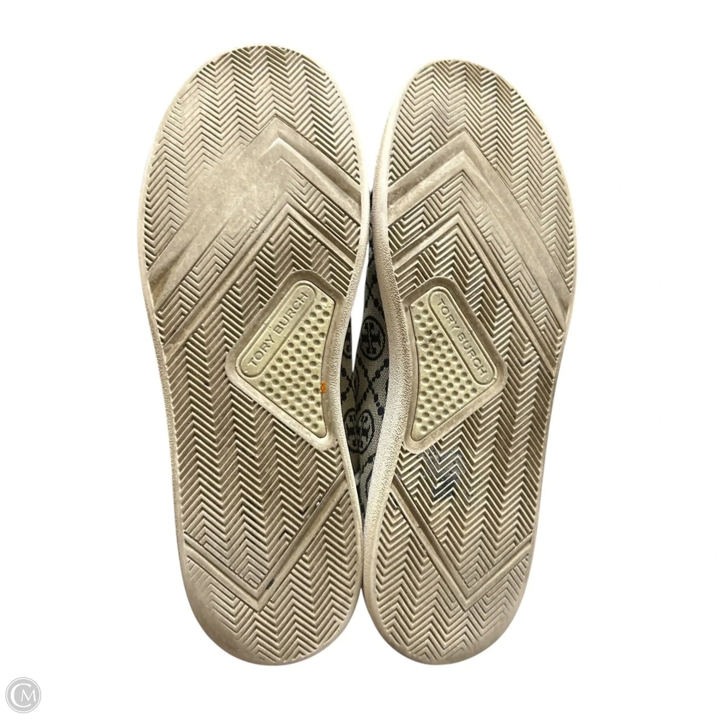 Shoes Designer By Tory Burch In Blue & Cream, Size: 10