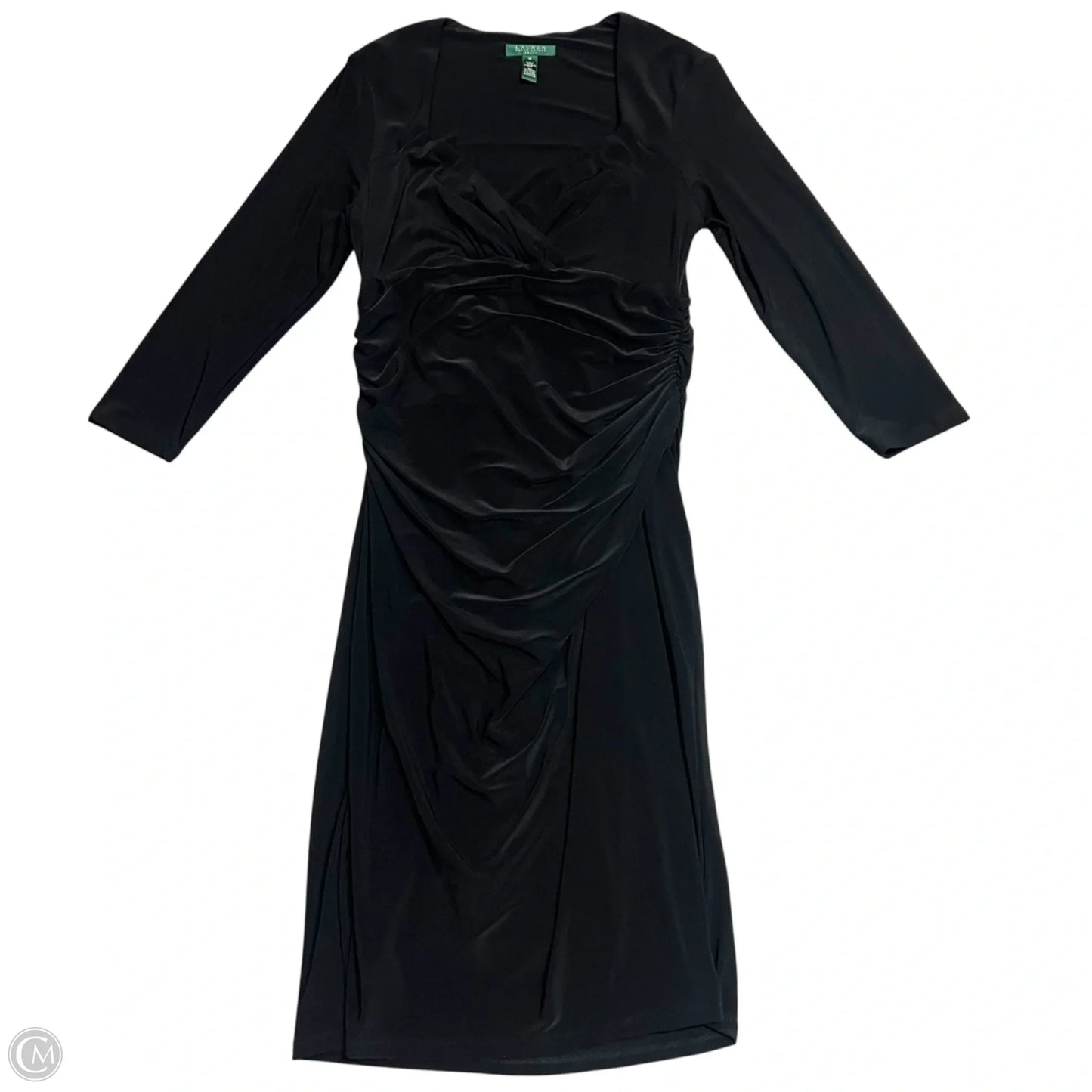 Dress Party Midi By Lauren By Ralph Lauren In Black, Size: L