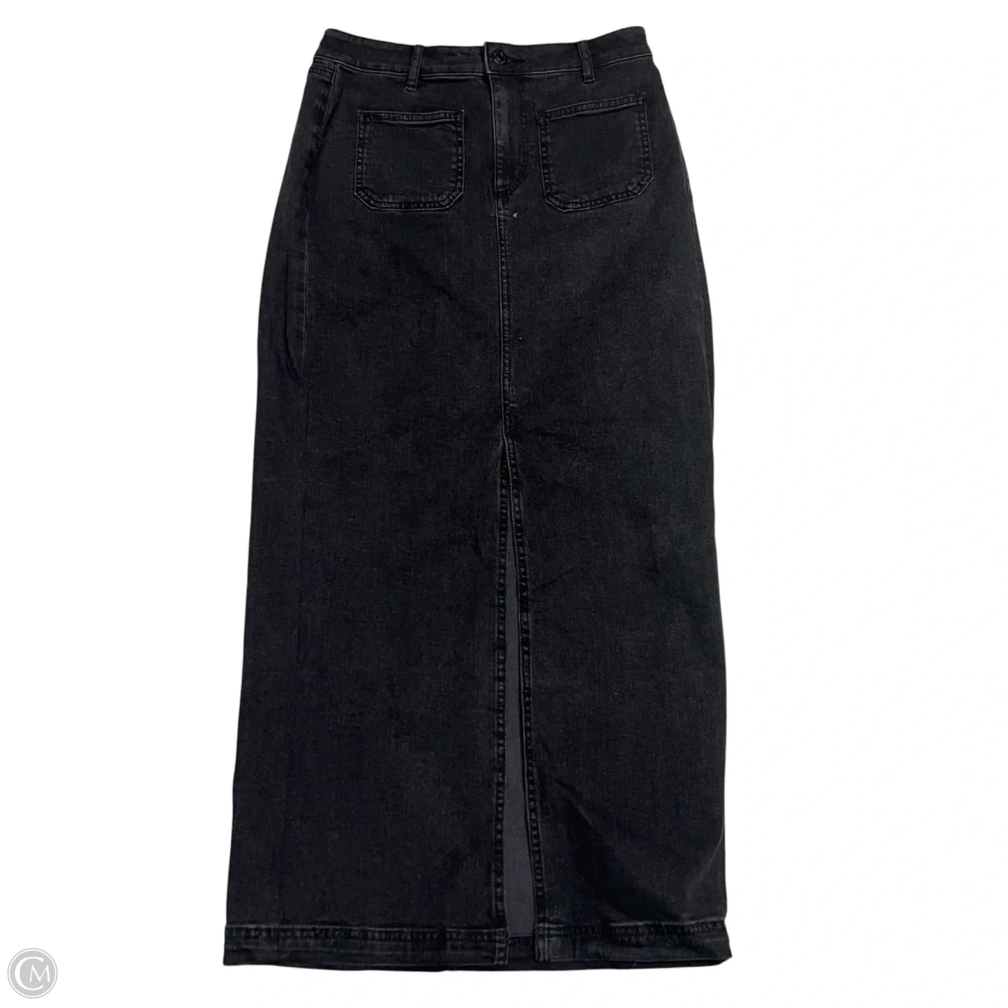 Skirt Maxi By Loft In Black Denim, Size: 0