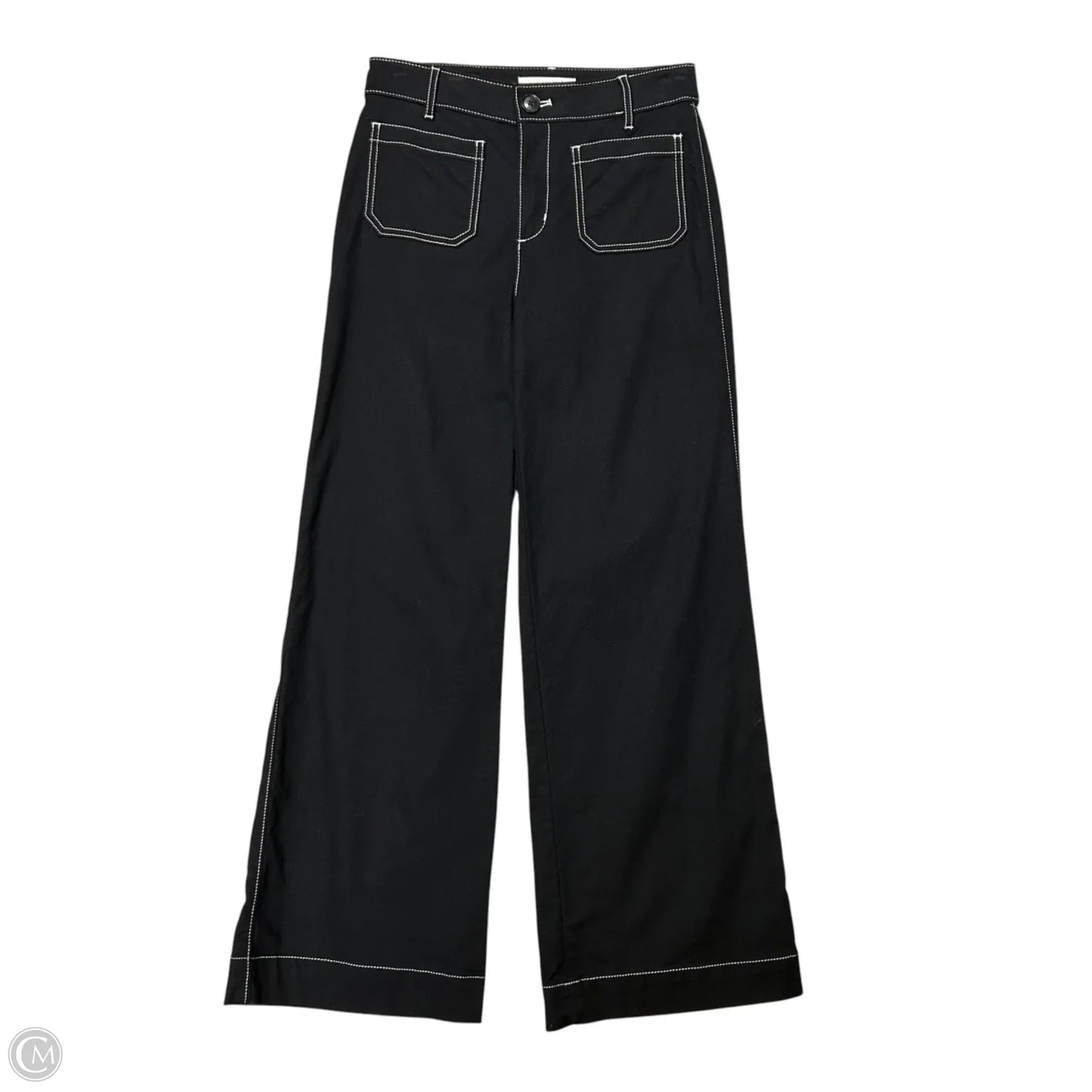 Jeans Wide Leg By Loft In Black Denim, Size: 0