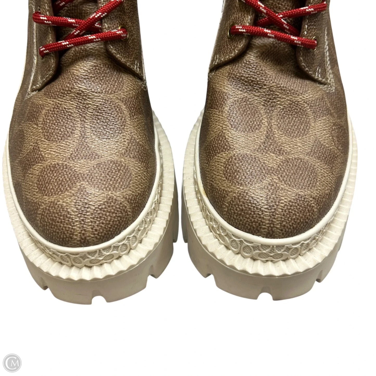 Boots Designer By Coach In Tan, Size: 7.5