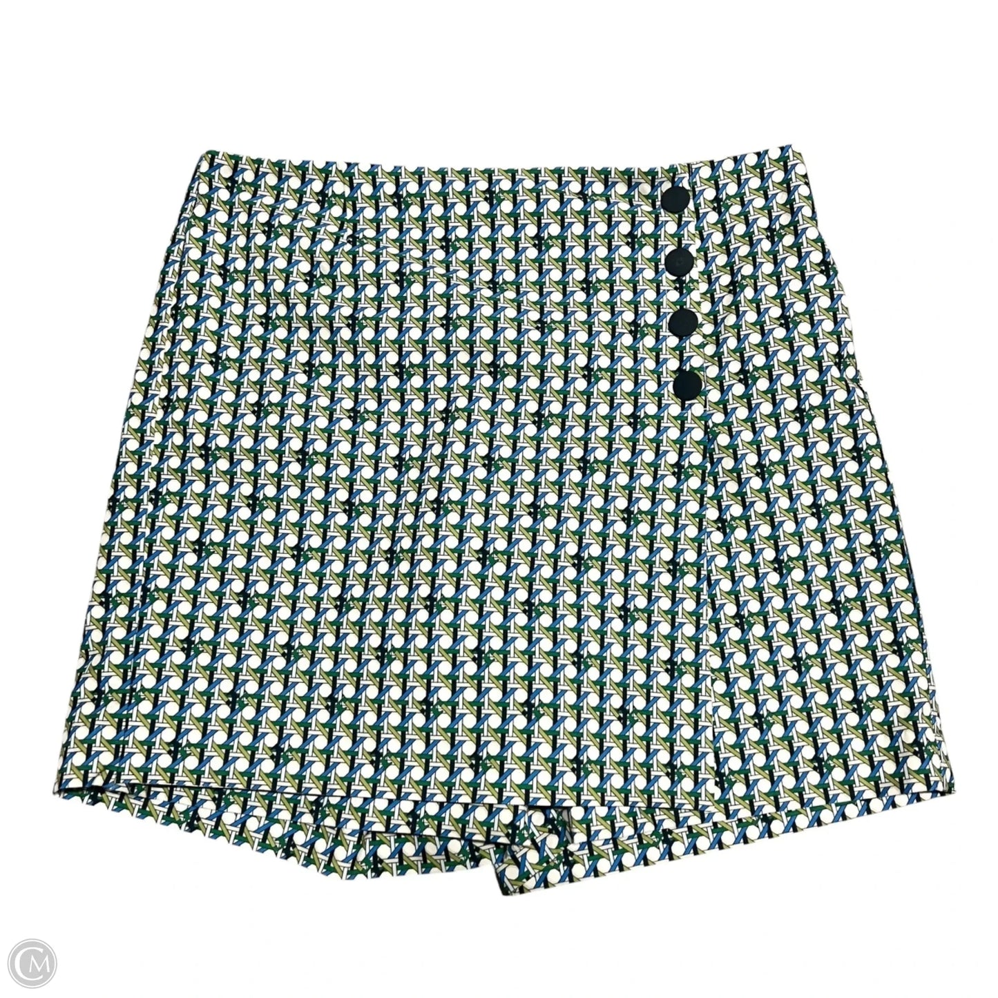 Skort Designer By Tory Burch In Blue & Green, Size: S