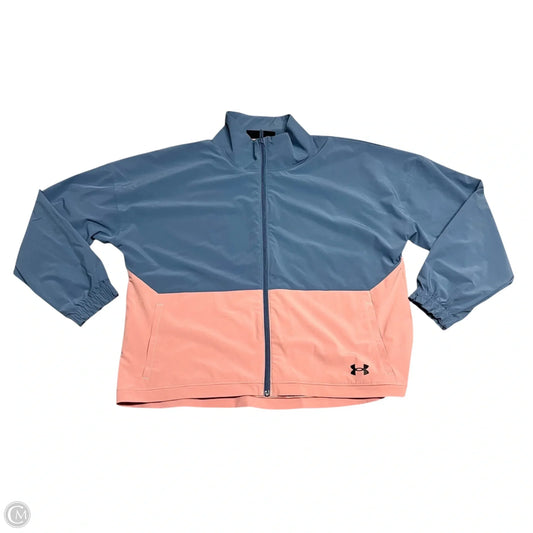 Athletic Jacket By Under Armour In Blue & Orange, Size: Xl