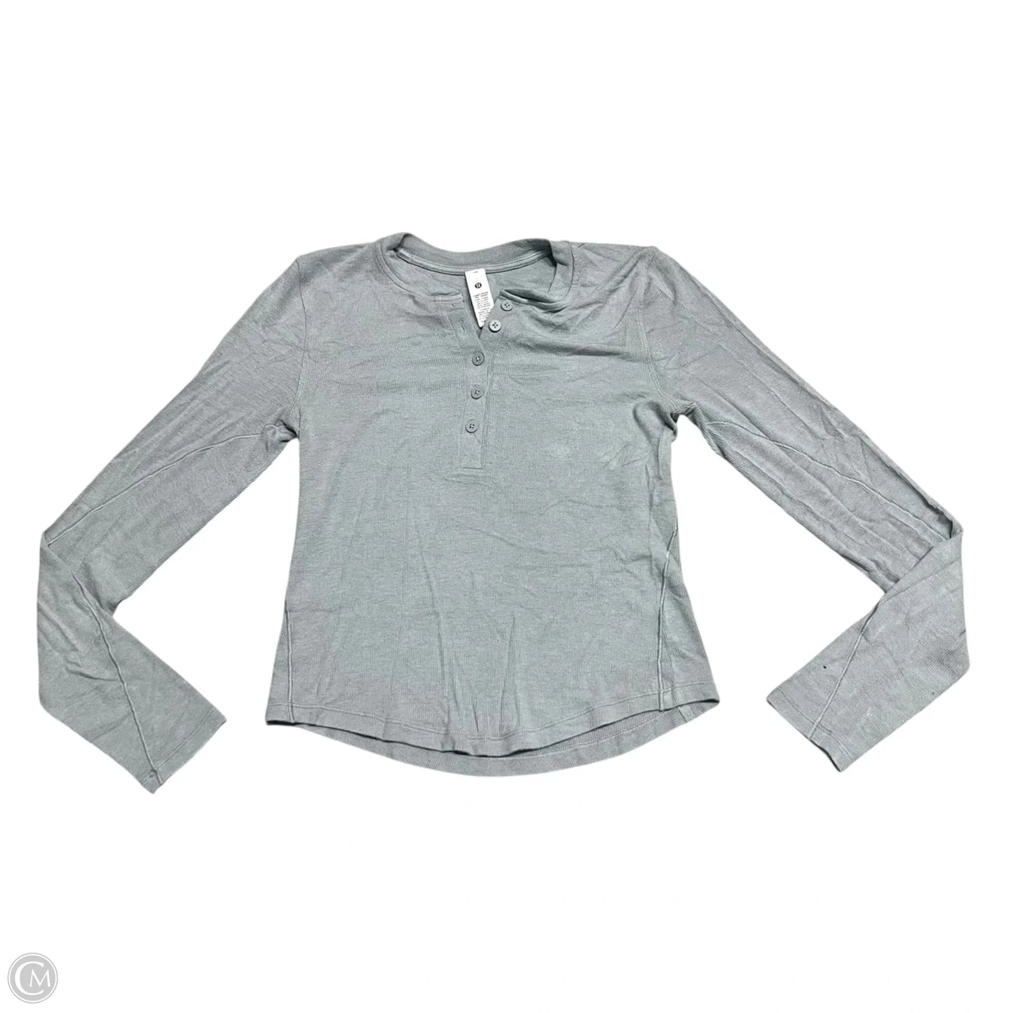 Athletic Top Long Sleeve Crewneck By Lululemon In Grey, Size: S