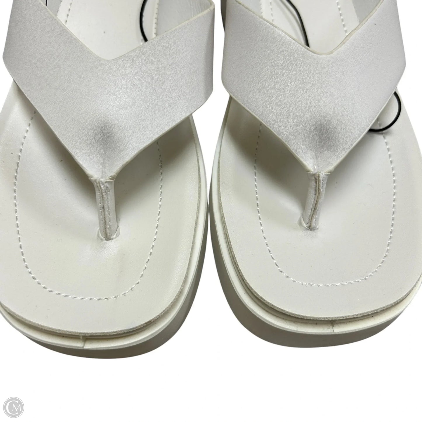 Sandals Heels Platform By Forever 21 In White, Size: 7.5