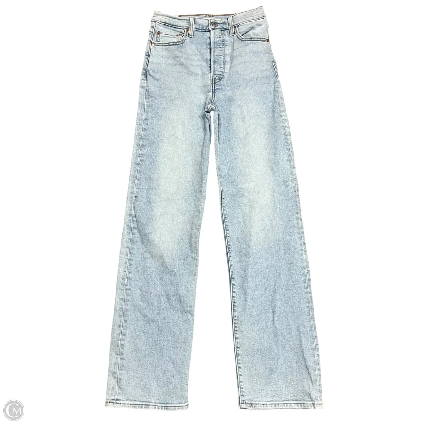 Jeans Straight By Levis In Blue Denim, Size: 2
