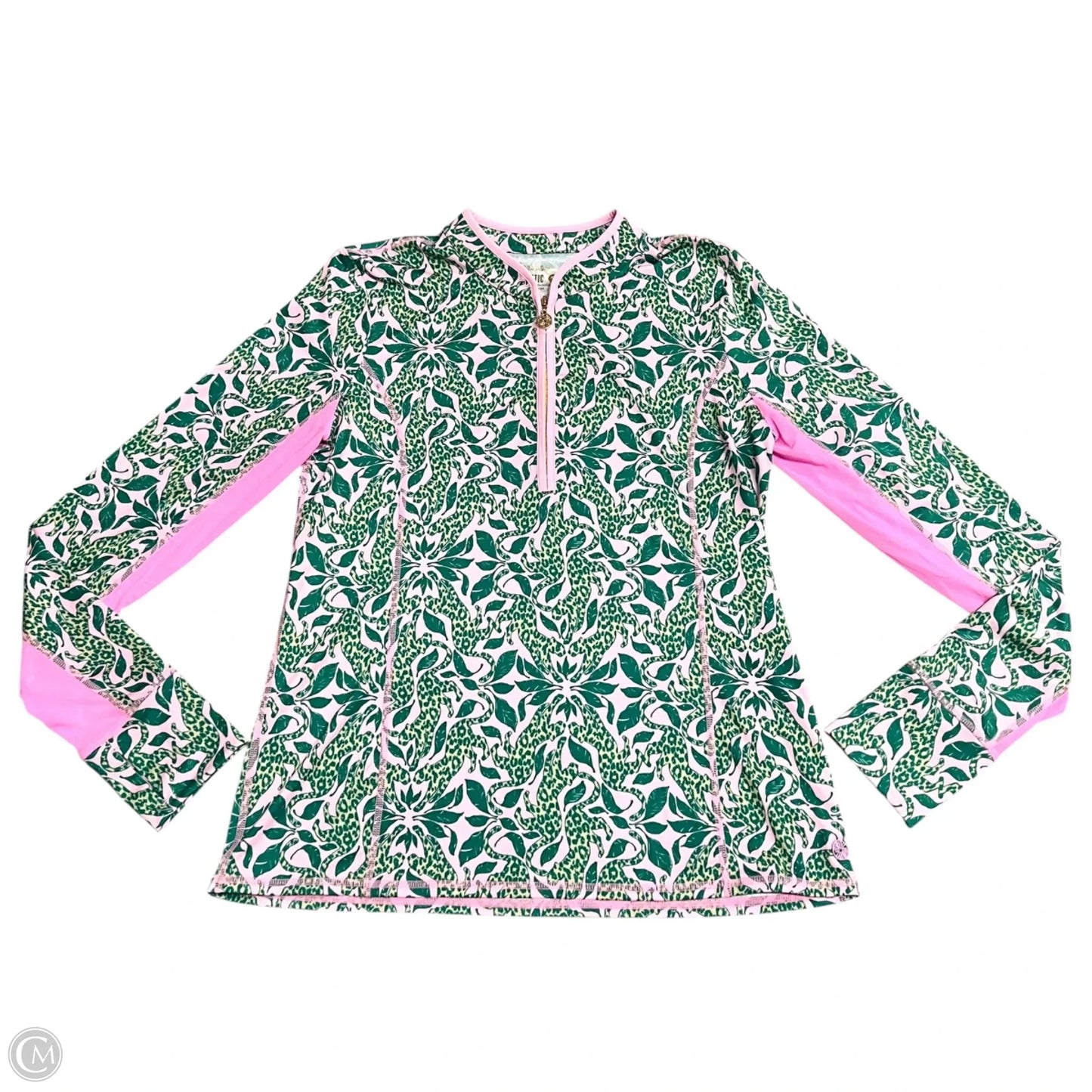 Sweatshirt Designer By Lilly Pulitzer In Green & Pink, Size: S