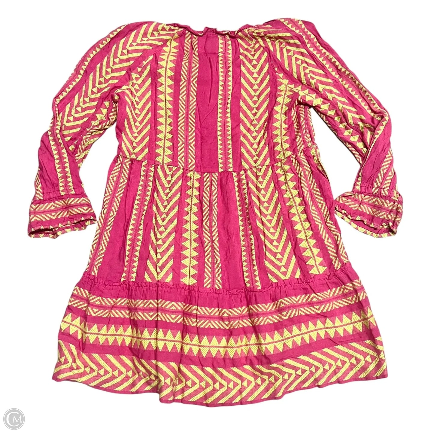 Dress Casual Short By Maeve In Pink & Yellow, Size: M