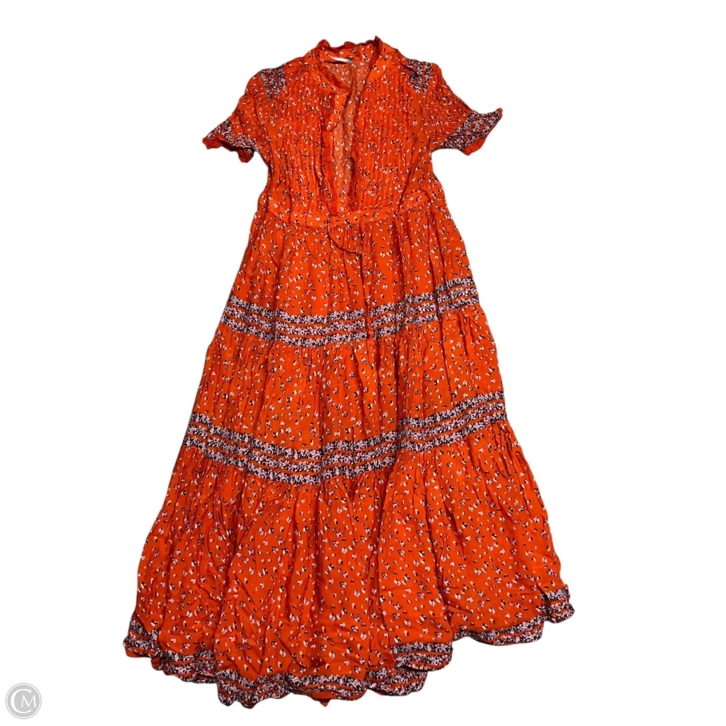 Dress Casual Maxi By Free People In Blue & Orange, Size: Xs