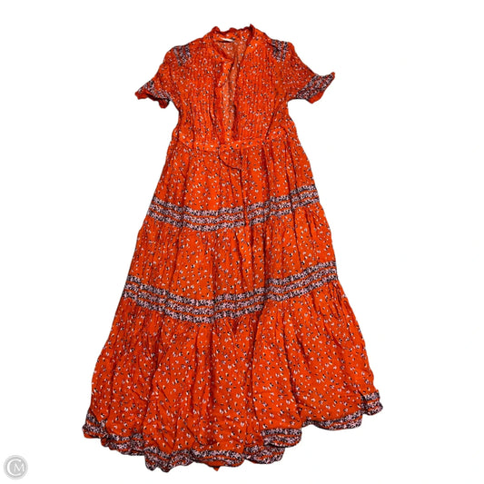 Dress Casual Maxi By Free People In Blue & Orange, Size: Xs