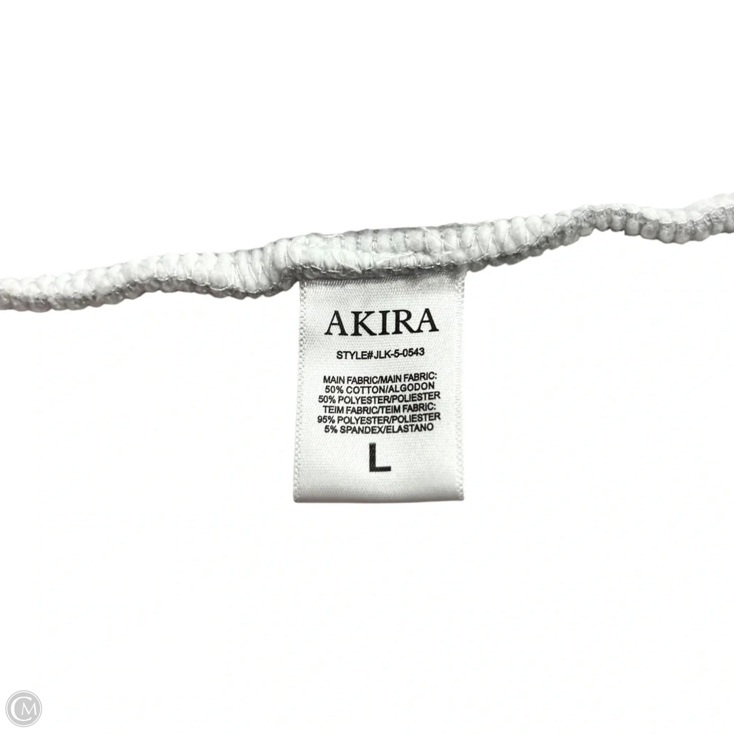 Sweatshirt Hoodie By Akira In Grey & Pink, Size: L
