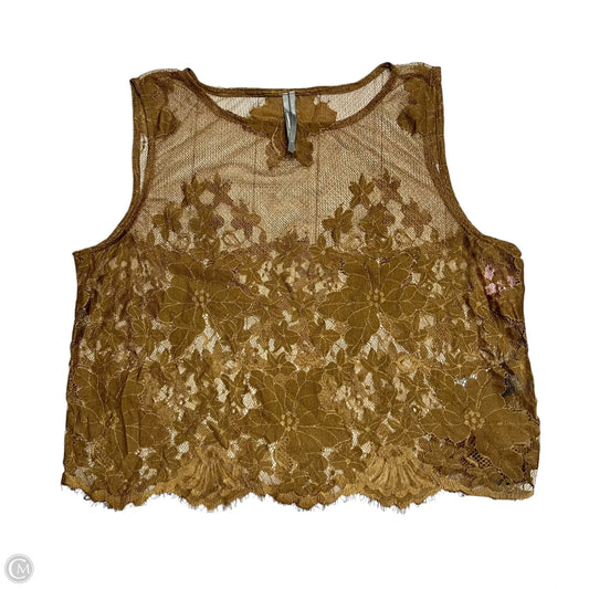 Top Sleeveless By Anthropologie In Brown, Size: S