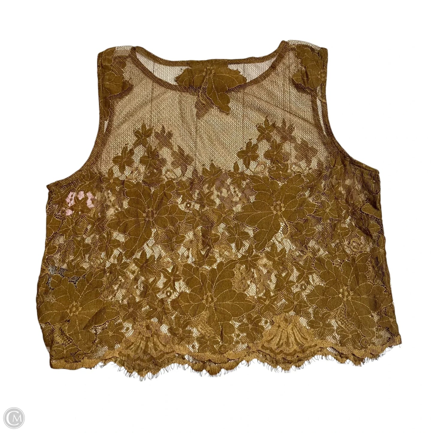 Top Sleeveless By Anthropologie In Brown, Size: S