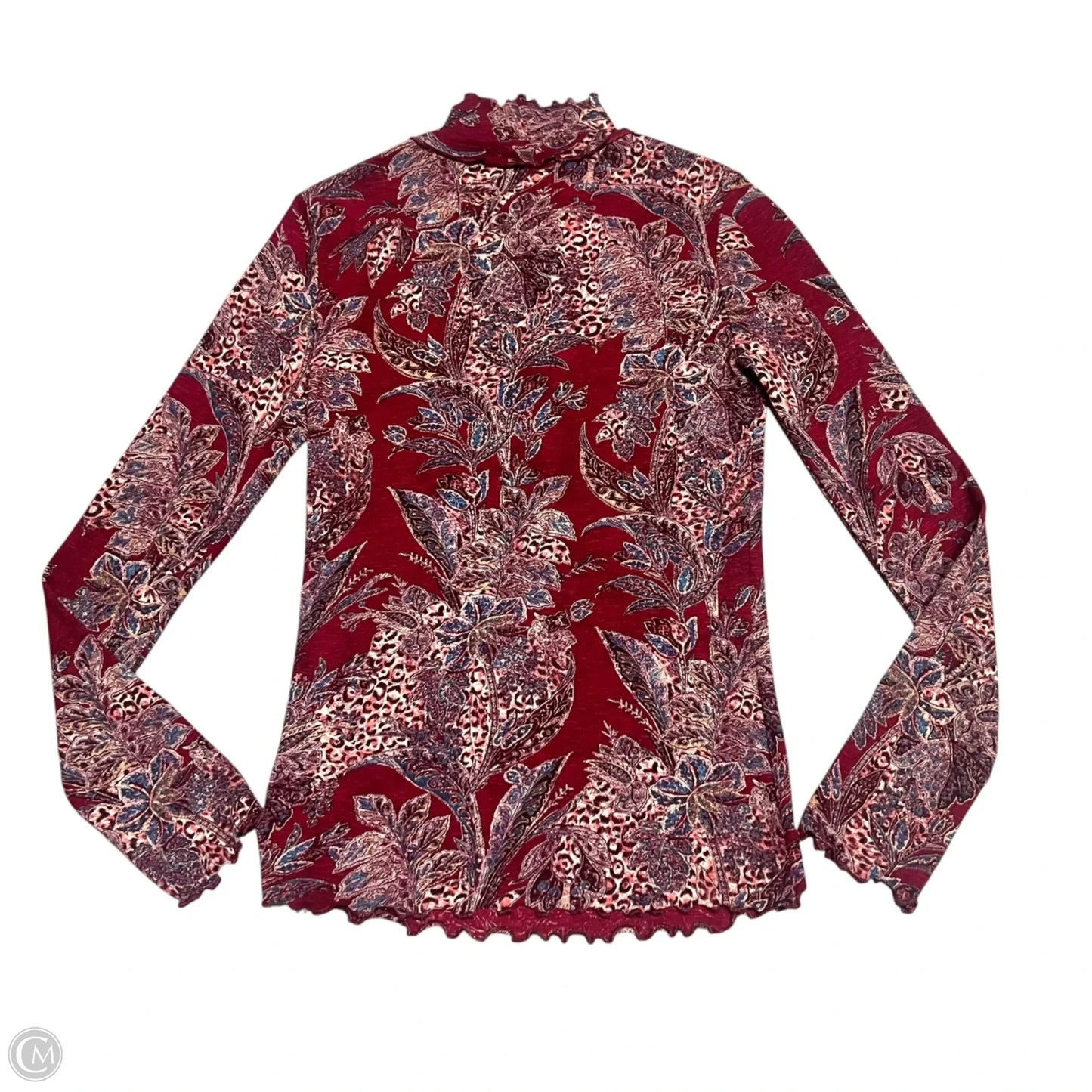 Top Long Sleeve By Pilcro In Blue & Red, Size: S