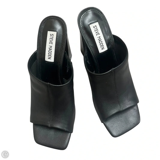 Sandals Heels Block By Steve Madden In Black, Size: 8