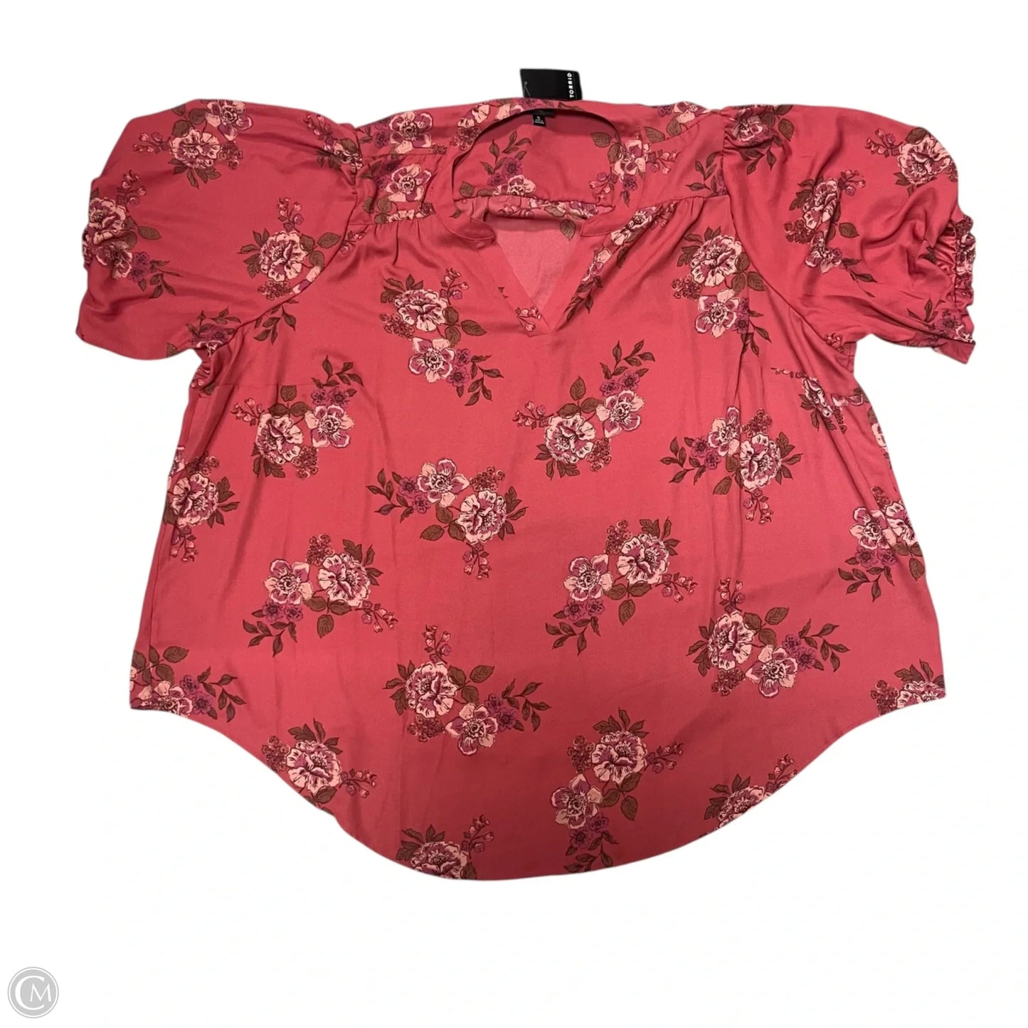 Top Short Sleeve By Torrid In Pink & Red, Size: 5X