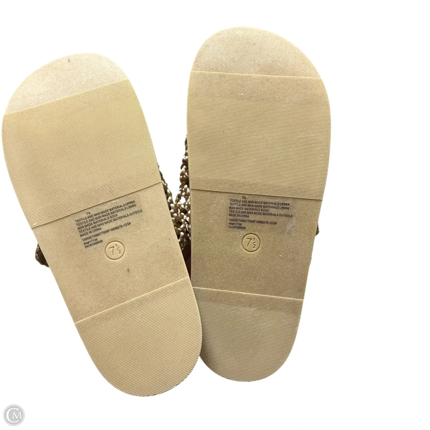 Sandals Flats By Universal Thread In Tan, Size: 7.5
