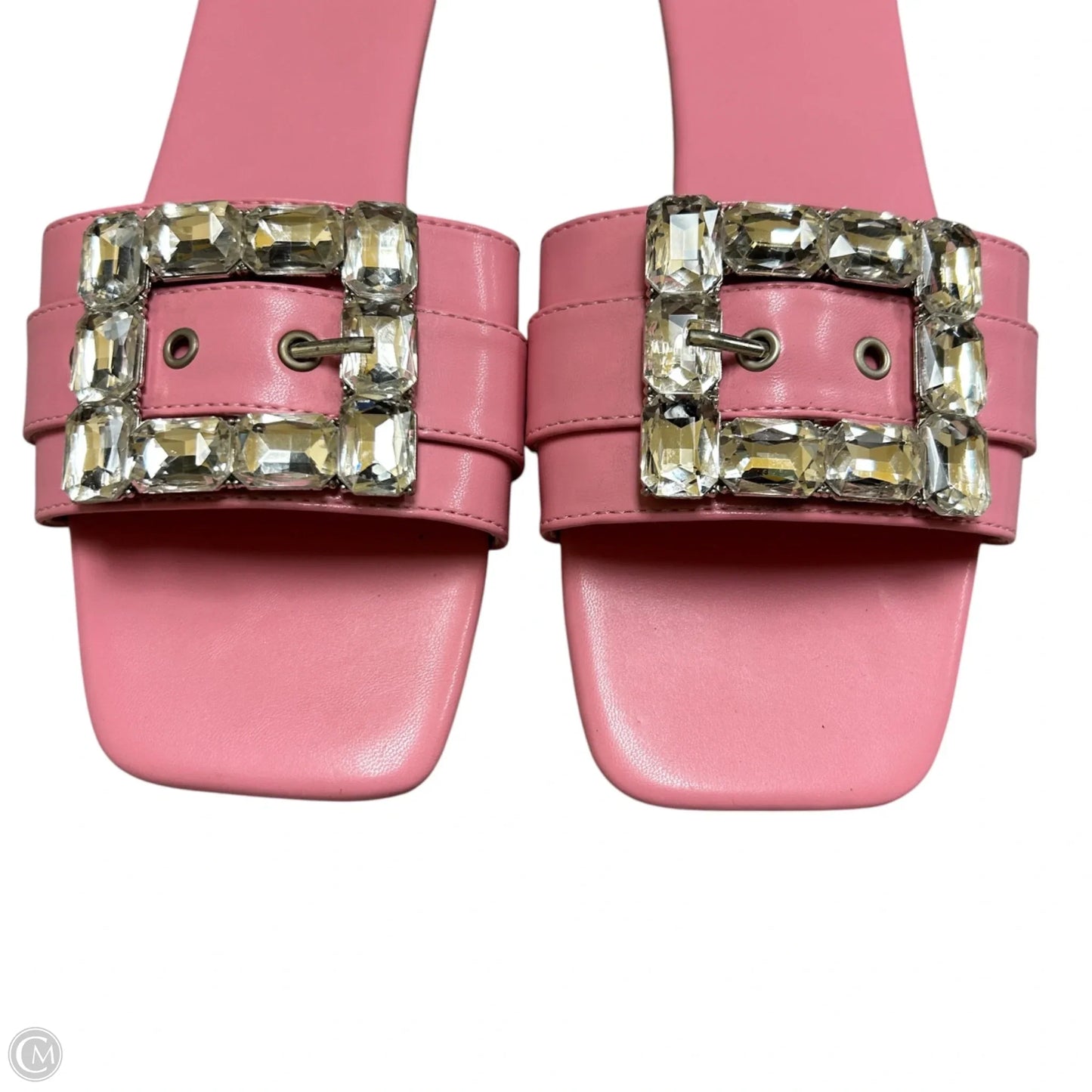 Sandals Flats In Pink & Silver, Size: 5.5